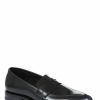 Shoes * | Design Loake By Jones Bootmaker Black Seneca Goodyear Welted Men'S Wide Fit Leather Penny Loafers