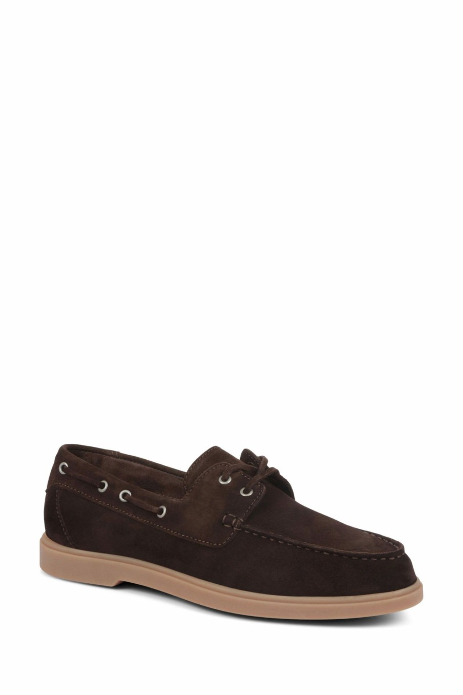 Shoes * | Jones Bootmaker Brown Putney Men'S Leather Suede Lace-Up Moccasins