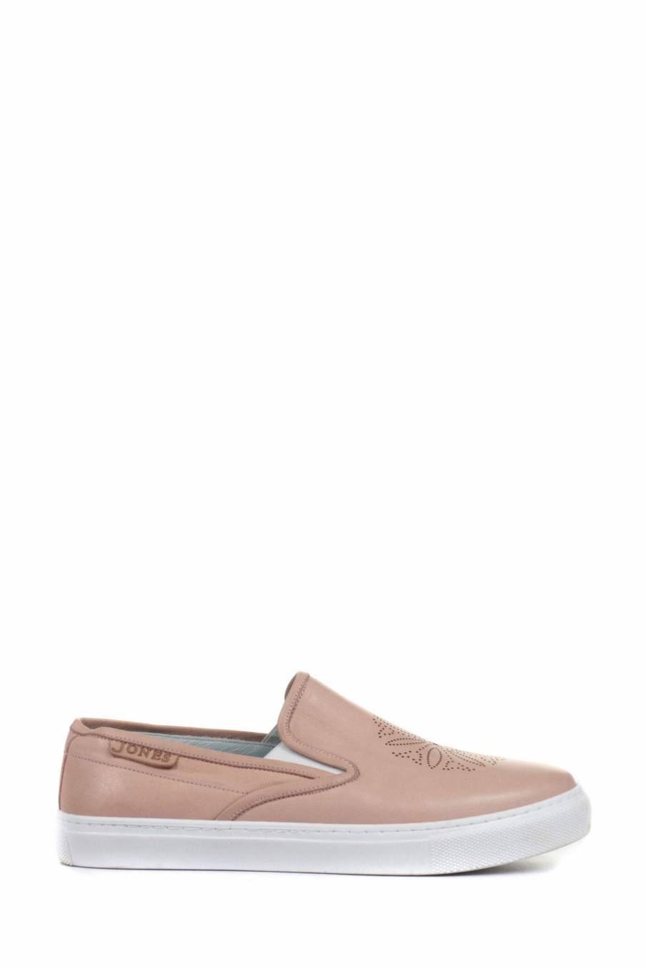 Trainers * | Jones Bootmaker Pink Aoife Ladies Leather Slip-On Trainers