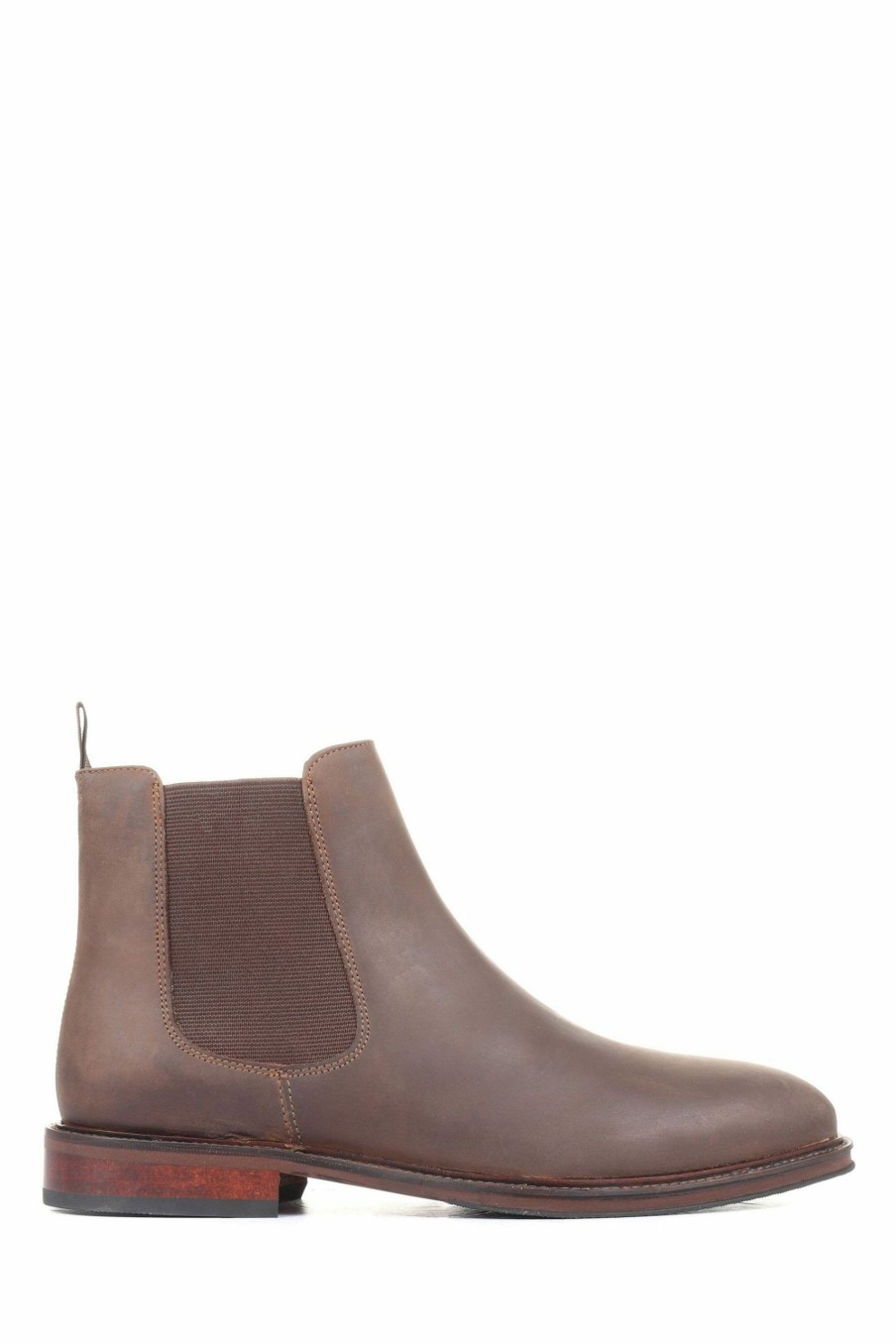 Boots * | Jones Bootmaker Men'S Brown Debden Leather Chelsea Boots