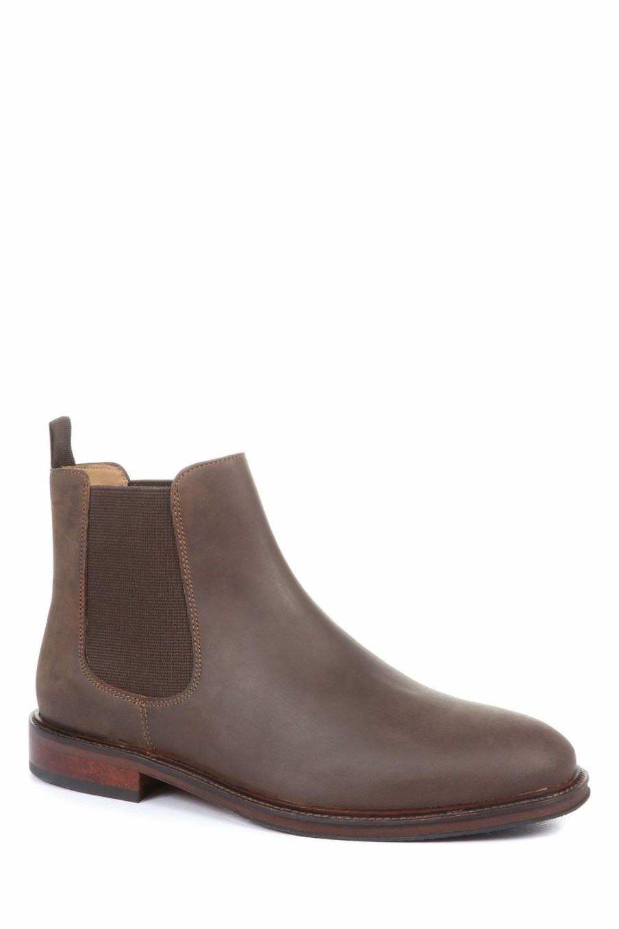 Boots * | Jones Bootmaker Men'S Brown Debden Leather Chelsea Boots