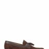 Shoes * | Jones Bootmaker Brown Men'S Suede Ultra Wide Tassel Loafers