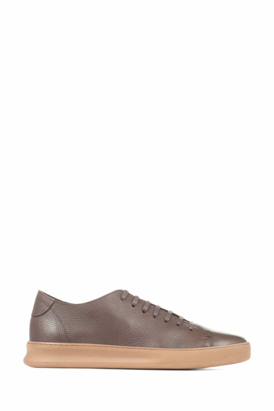 Trainers * | Jones Bootmaker Brown Slater Leather Lace-Up Trainers