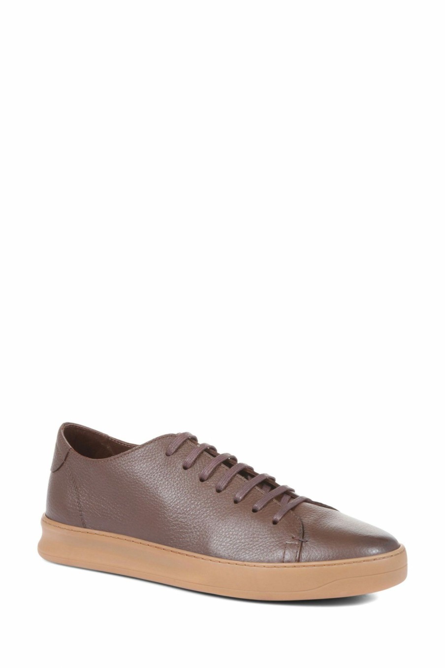 Trainers * | Jones Bootmaker Brown Slater Leather Lace-Up Trainers