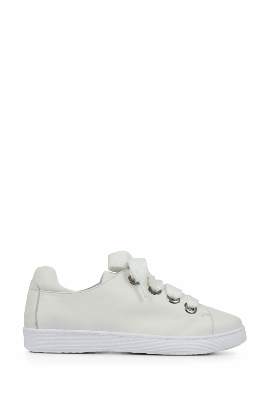 Trainers * | Jones Bootmaker White Bakerloo Leather Trainers