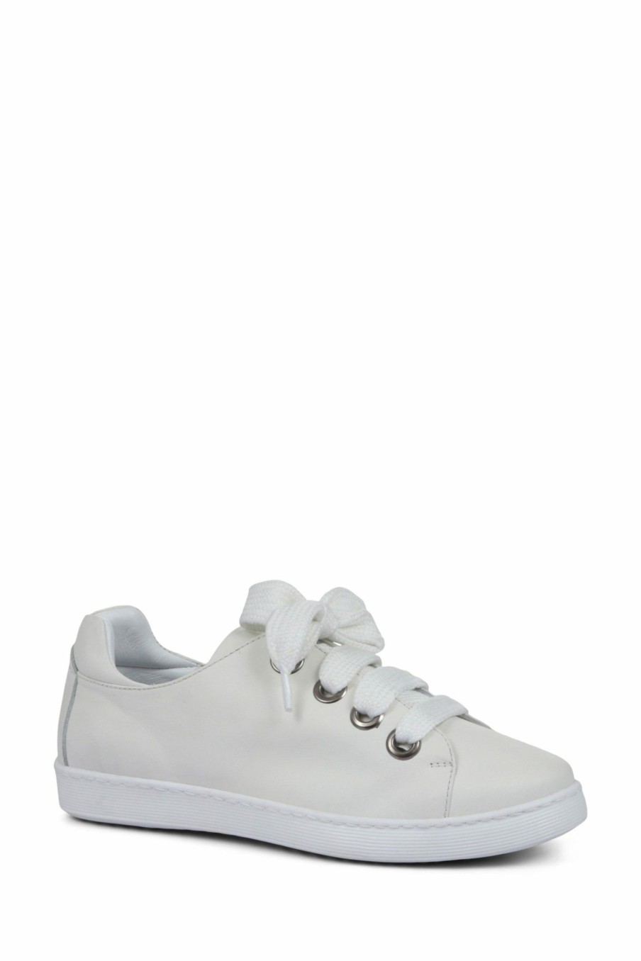 Trainers * | Jones Bootmaker White Bakerloo Leather Trainers