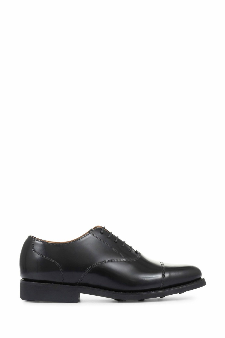 Shoes * | Jones Bootmaker Black Minty Goodyear Welted Polished Men'S Leather Oxford Shoes