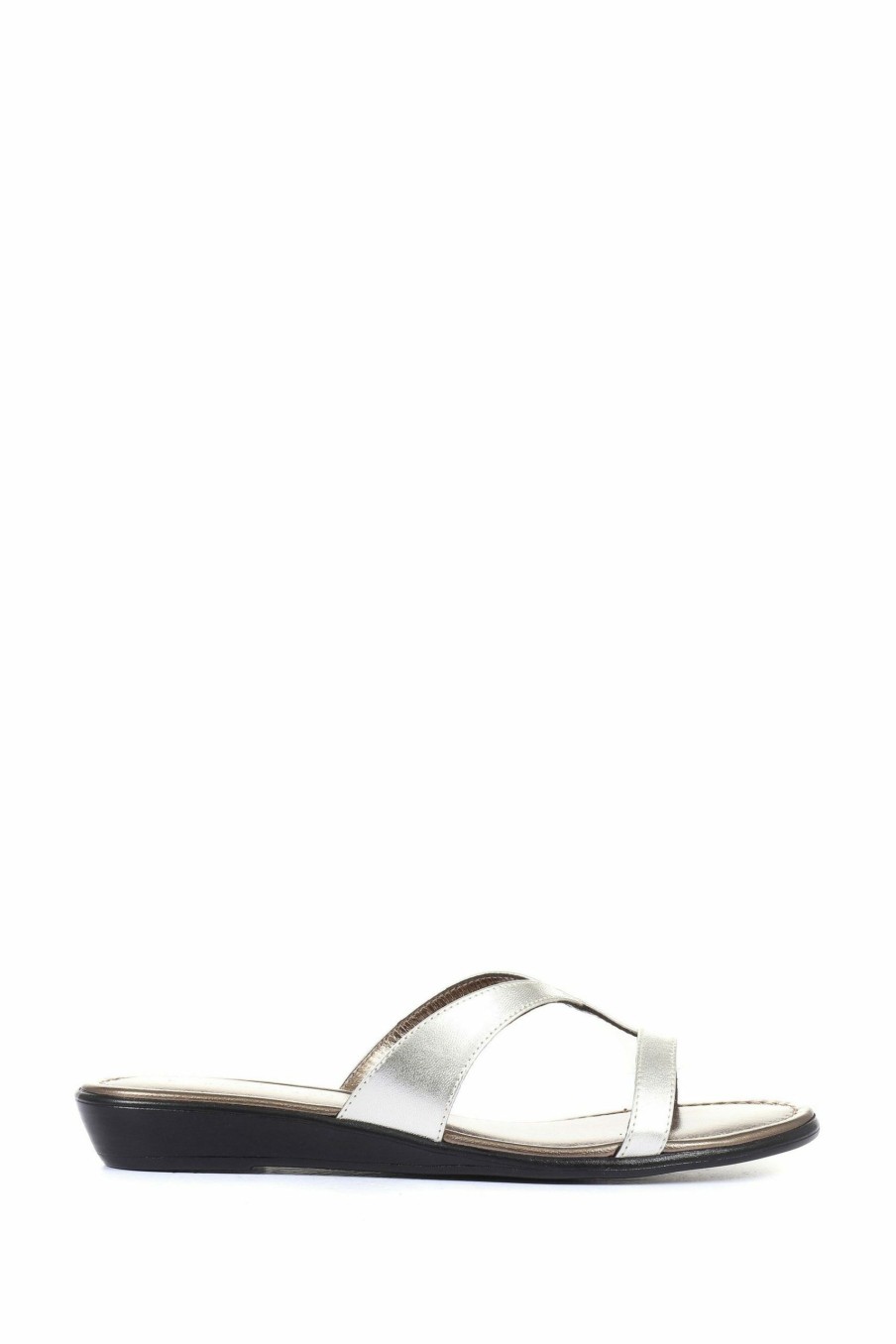 Sandals * | Jones Bootmaker Silver Klevina Leather Sandals