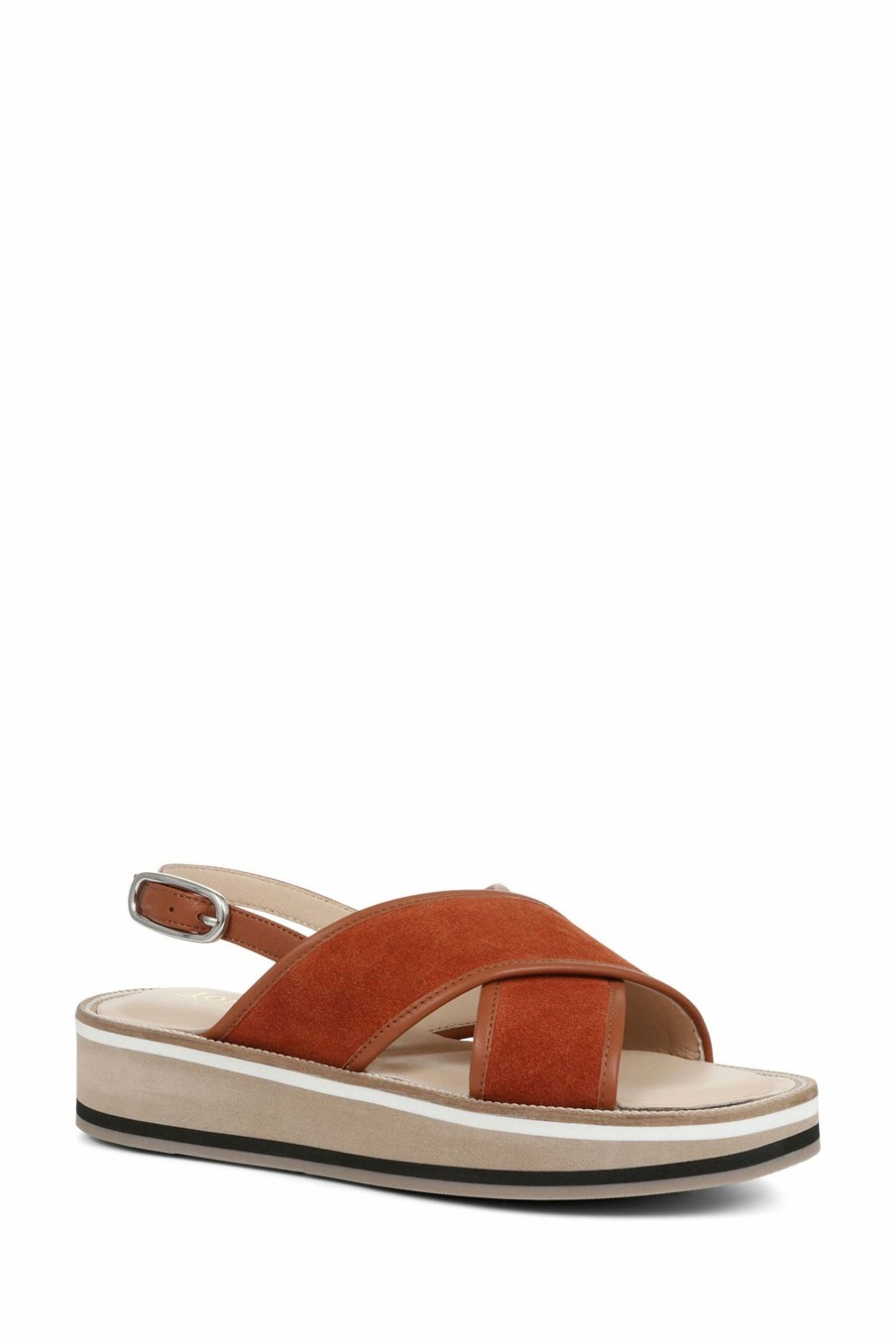 Sandals * | Jones Bootmaker Luise Brown Chunky Platform Sandals