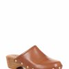 Sandals * | Jones Bootmaker Tan Bronx Ladies Leather Clogs