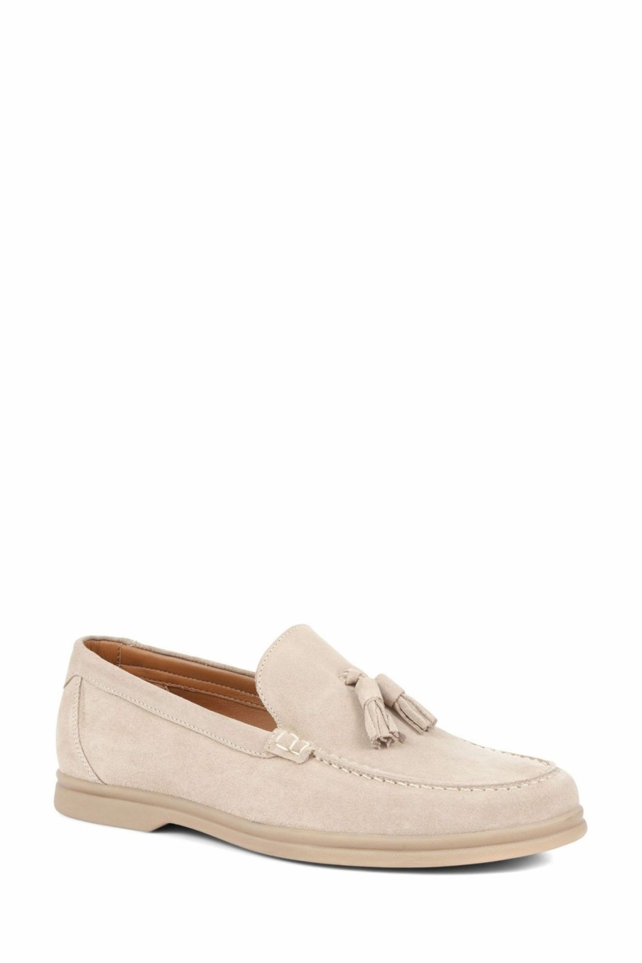 Shoes * | Jones Bootmaker Cream Quin Tassel Loafers