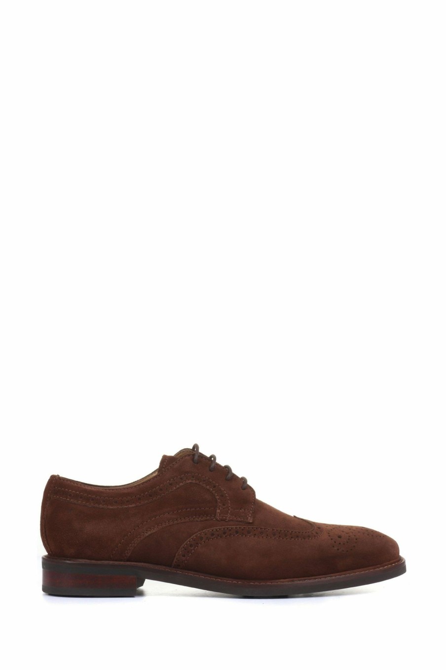 Shoes * | Jones Bootmaker Longwood Brown Suede Derby Brogues