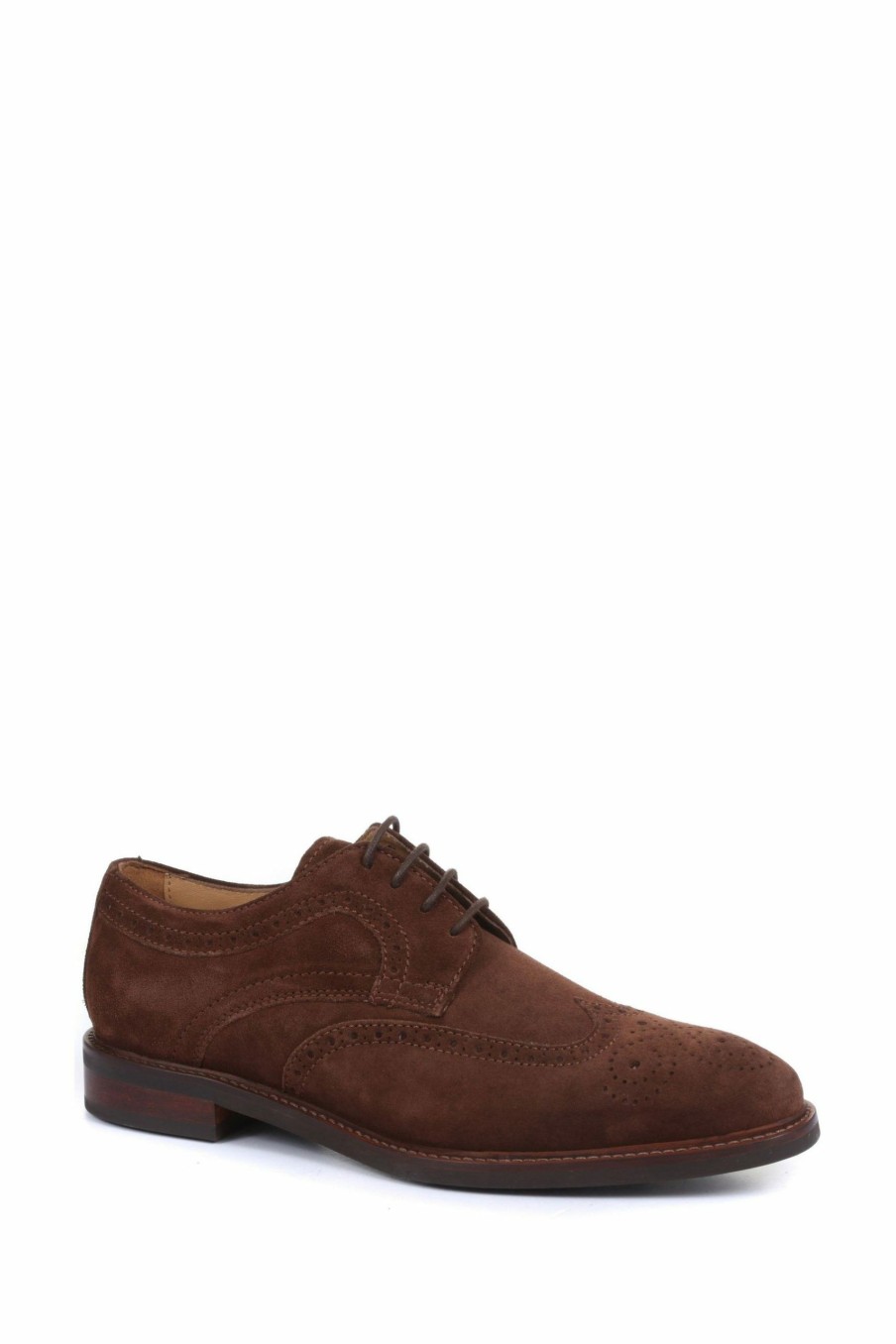 Shoes * | Jones Bootmaker Longwood Brown Suede Derby Brogues