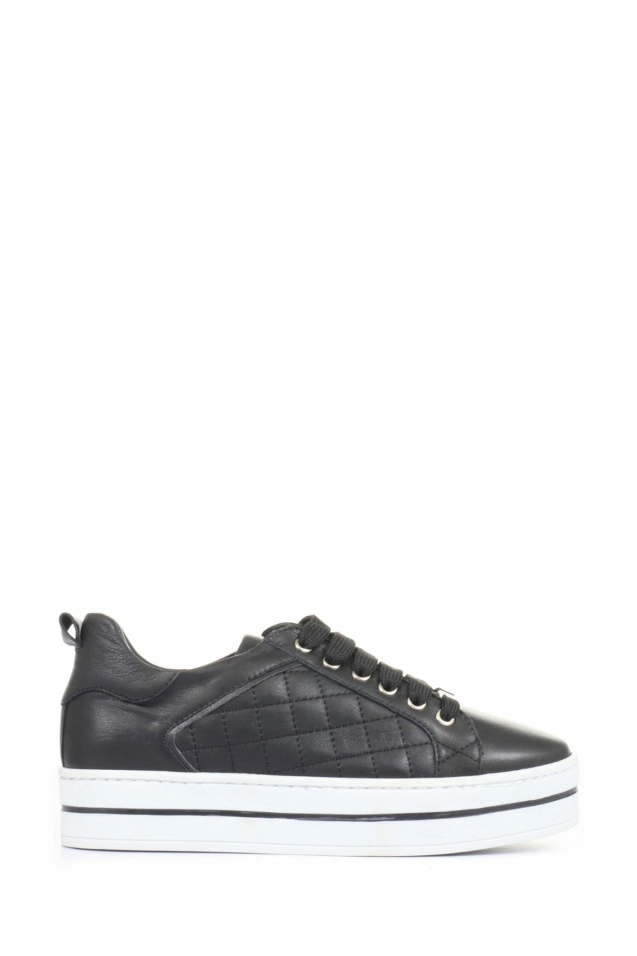 Other * | Jones Bootmaker Ladies Black Arielle Leather Trainers