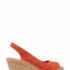 Sandals * | Jones Bootmaker Orange Rosanna Slingback Wedges