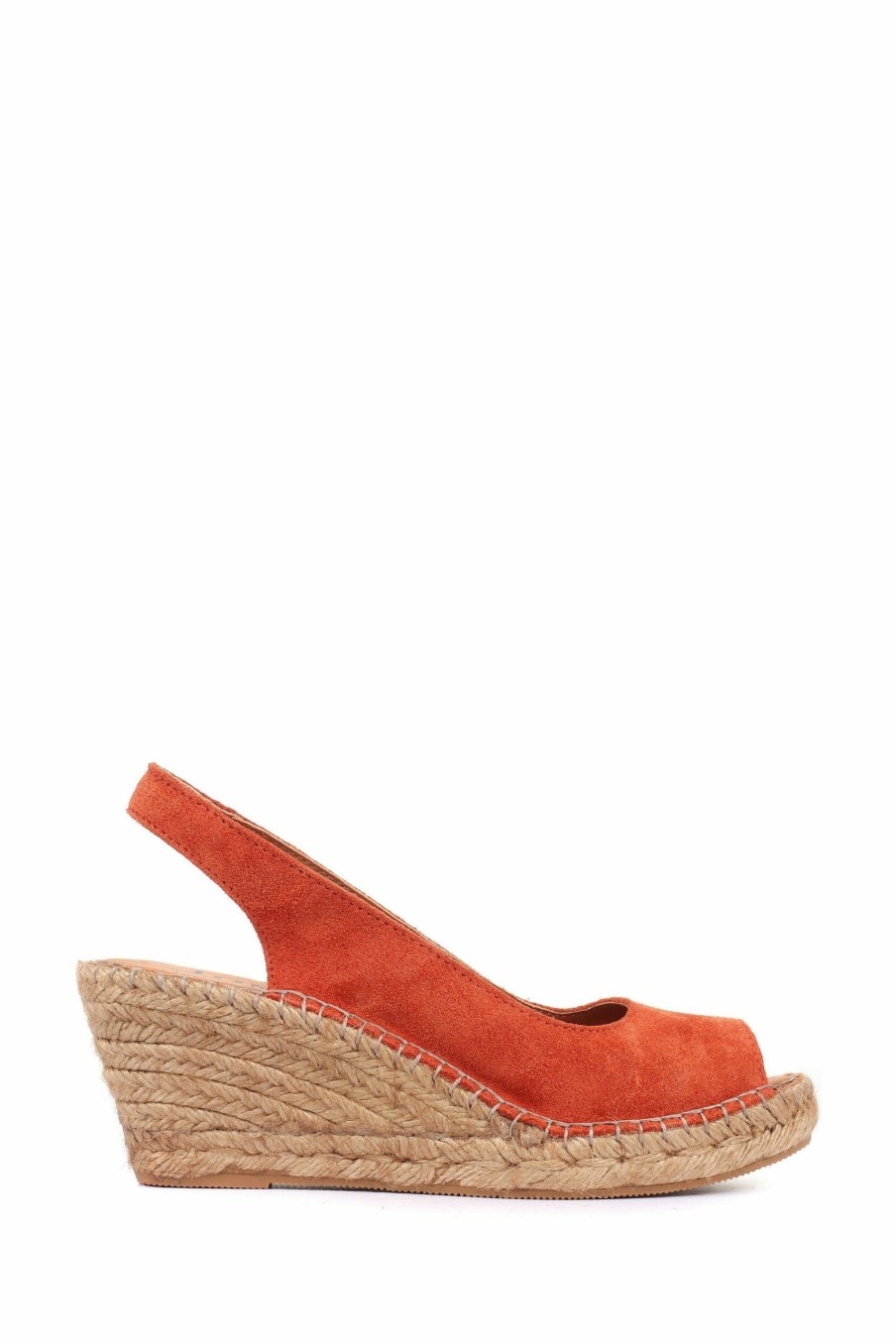 Sandals * | Jones Bootmaker Orange Rosanna Slingback Wedges