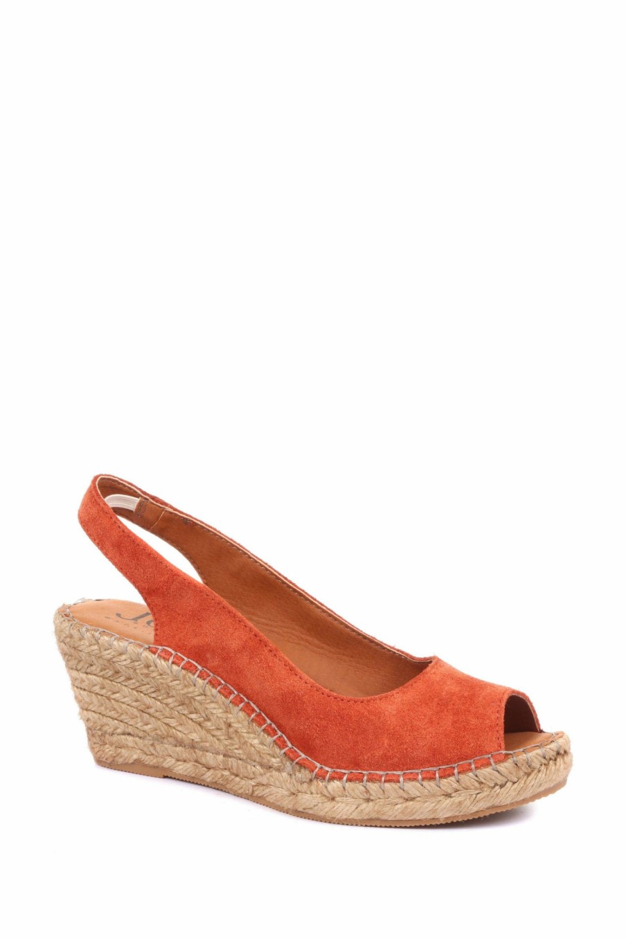 Sandals * | Jones Bootmaker Orange Rosanna Slingback Wedges