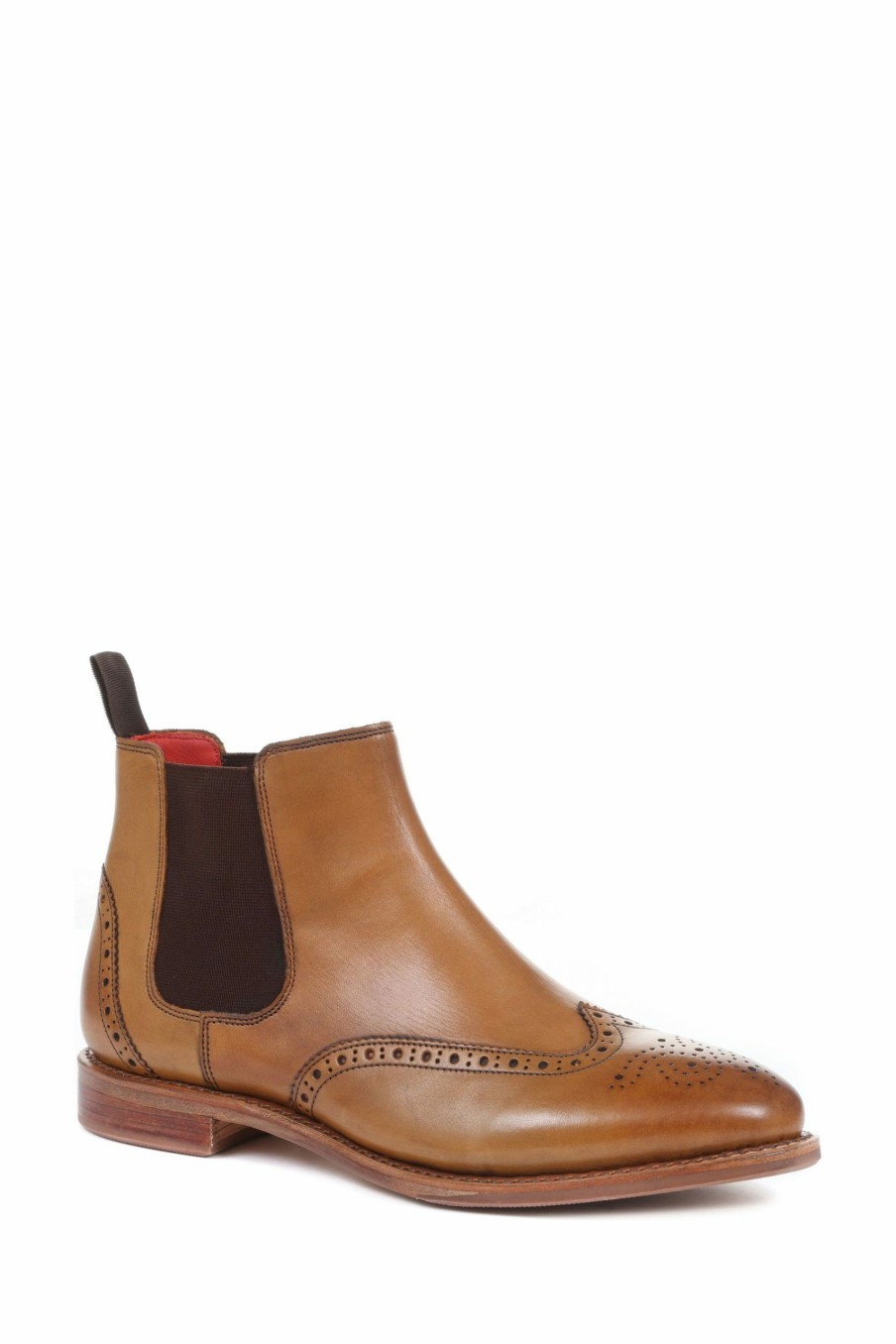 Boots * | Jones Bootmaker Tan Brown Veronica Goodyear Welted Leather Ladies Chelsea Boots