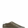 Trainers * | Jones Bootmaker Singapore Green Leather Lace-Up Trainers