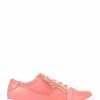 Trainers * | Jones Bootmaker Pink Padova Leather Lace-Up Trainers