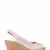 Sandals * | Jones Bootmaker Pink Rosanna Slingback Wedges