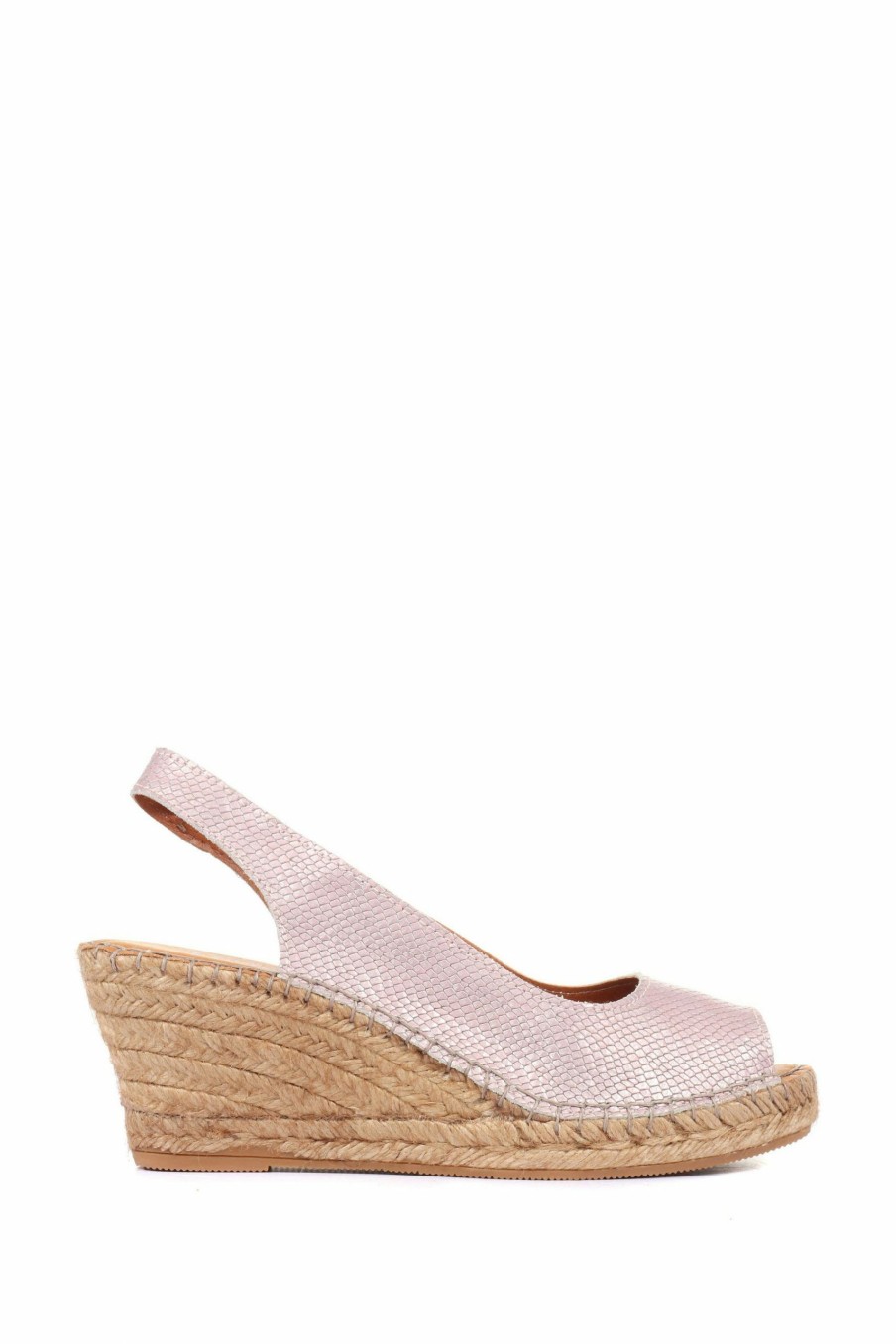 Sandals * | Jones Bootmaker Pink Rosanna Slingback Wedges