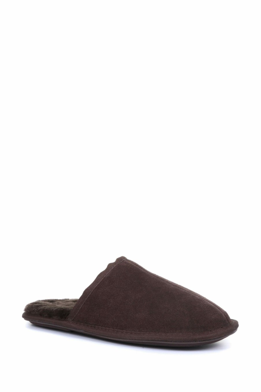 Other * | Jones Bootmaker Brown Men'S Sheepskin Lined Mule Slippers