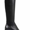 Boots * | Jones Bootmaker Women'S Black Bari Leather Knee-Boots