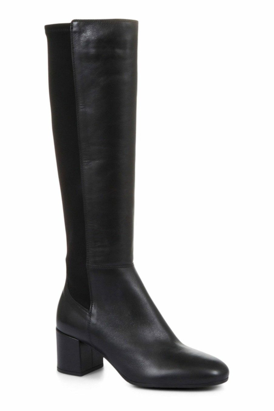 Boots * | Jones Bootmaker Women'S Black Bari Leather Knee-Boots