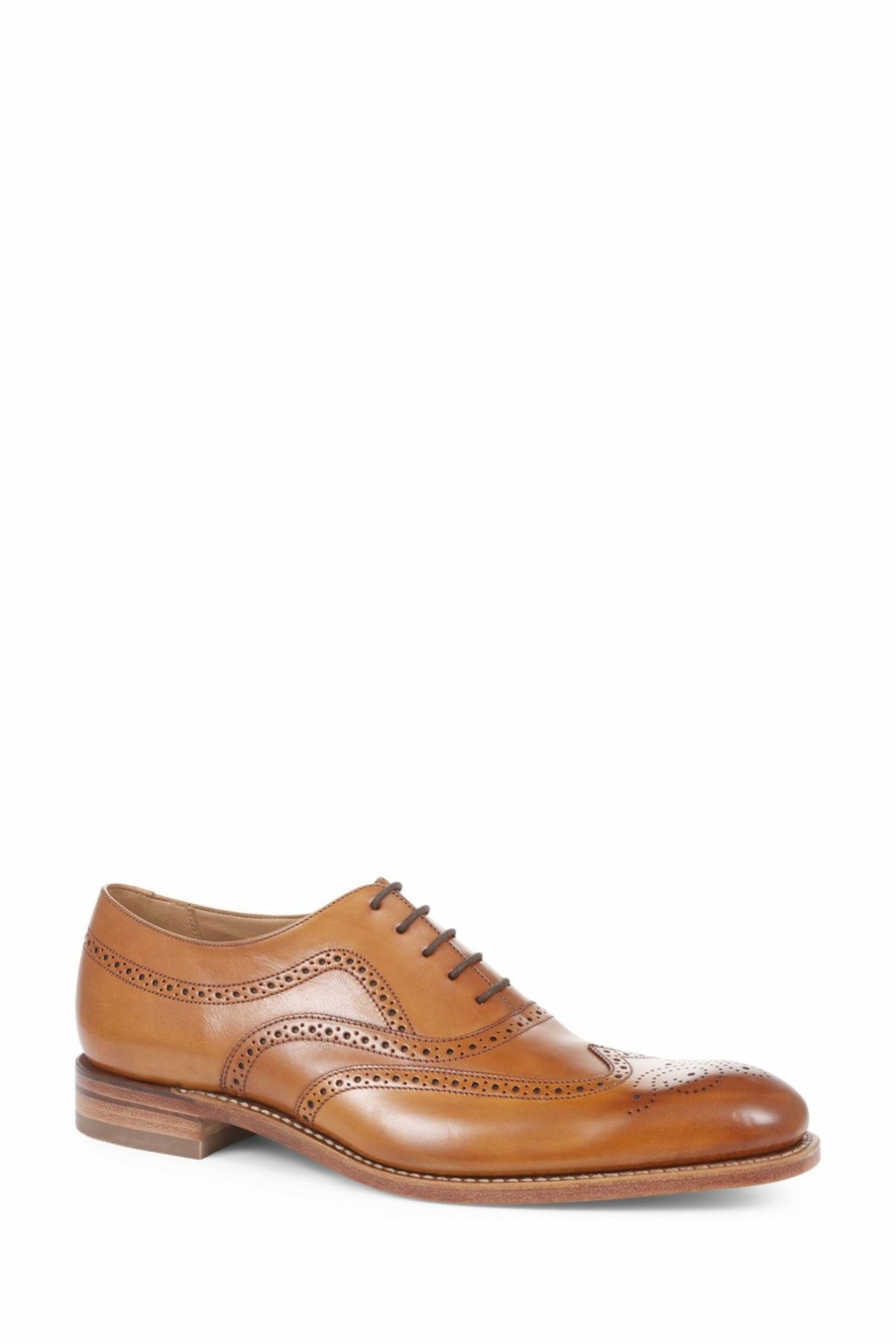 Shoes * | Loake By Jones Bootmaker Texas Mens Natural Goodyear Welted Leather Brogues