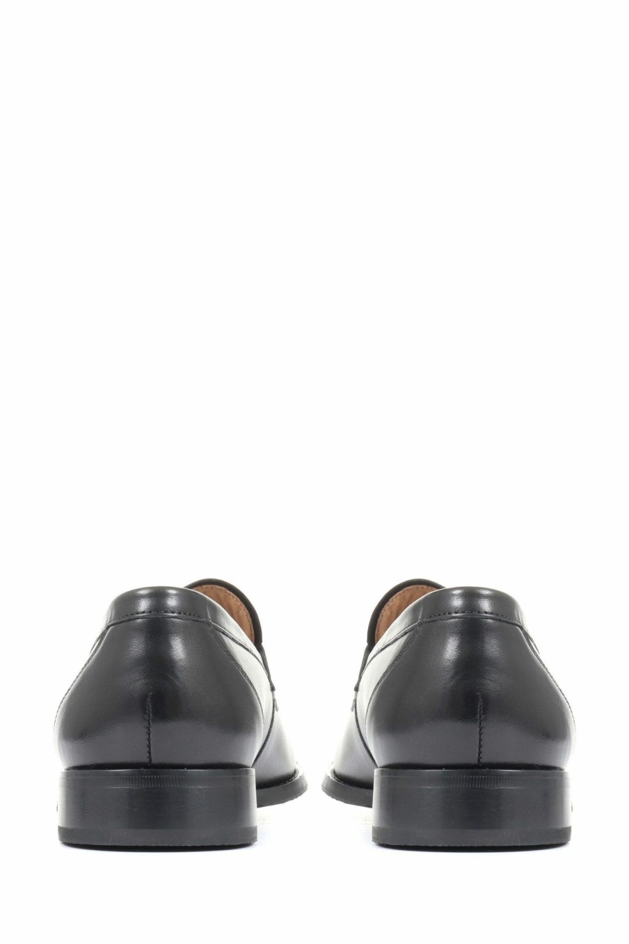 Shoes * | Jones Bootmaker Russell Black Leather Penny Loafers