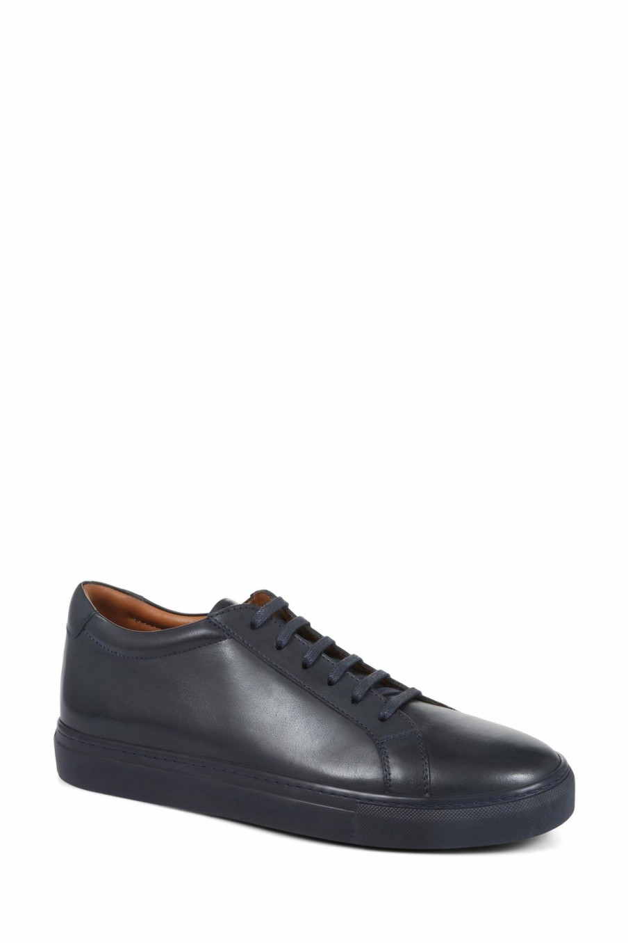 Trainers * | Jones Bootmaker Blue Sutton Leather Trainers