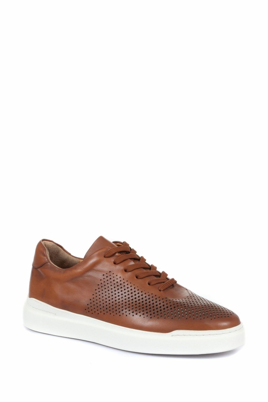 Shoes * | Jones Bootmaker Mens Tan Natural Syrus Casual Leather Trainers