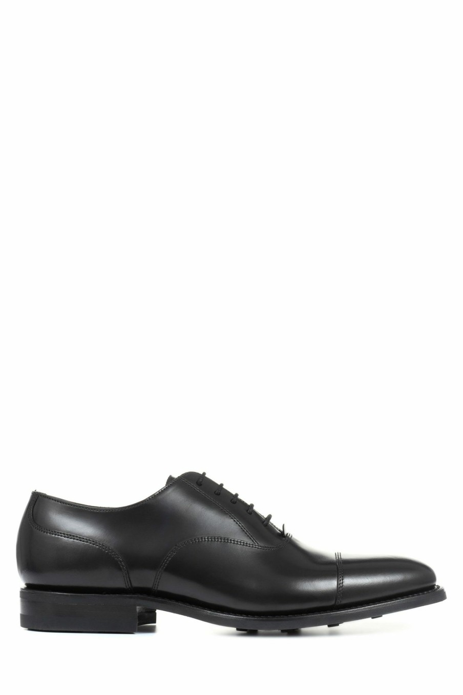 Other * | Design Loake By Jones Bootmaker Black Comanche Wide Fit Goodyear Welted Leather Oxford Shoes