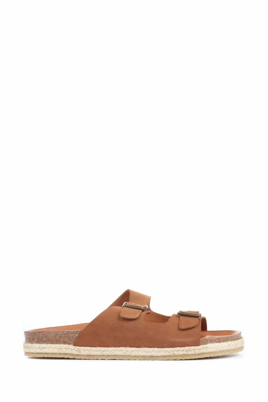 Sandals * | Jones Bootmaker Brown West Village Men'S Leather Mules Sandals