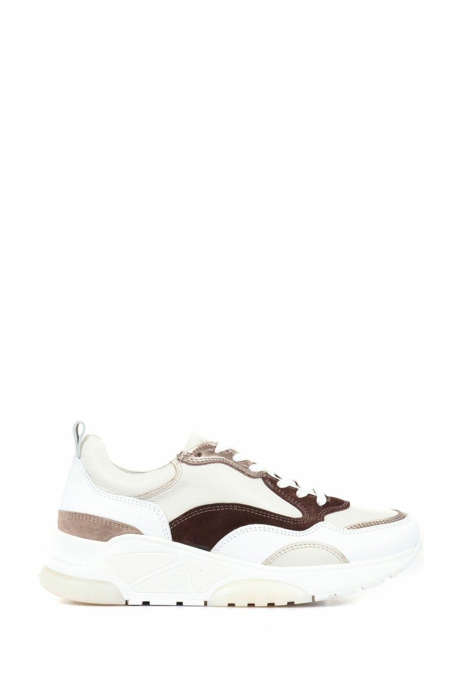 Trainers * | Jones Bootmaker Serafina Brown Chunky Leather Trainers