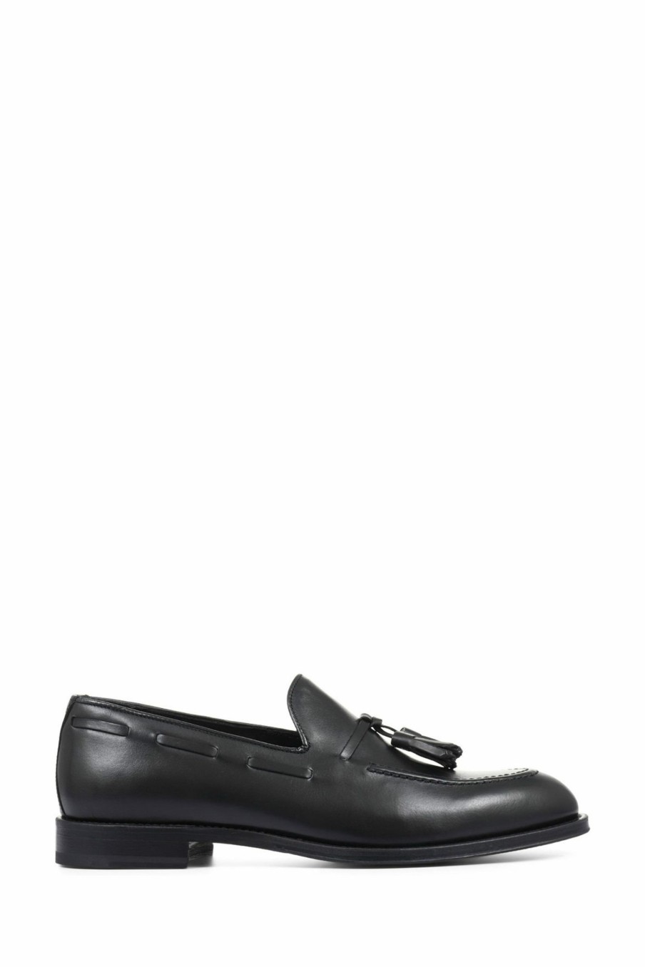 Shoes * | Jones Bootmaker Black Cannon Street Handmade Men'S Loafers