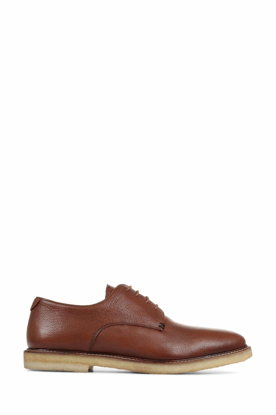 Shoes * | Jones Bootmaker Brown Kip Leather Derby Shoes