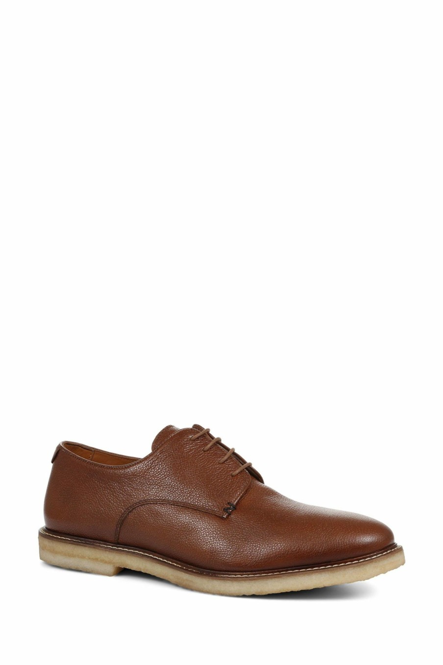 Shoes * | Jones Bootmaker Brown Kip Leather Derby Shoes