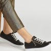 Other * | Jones Bootmaker Black Padova Ladies Leather Lace-Up Trainers