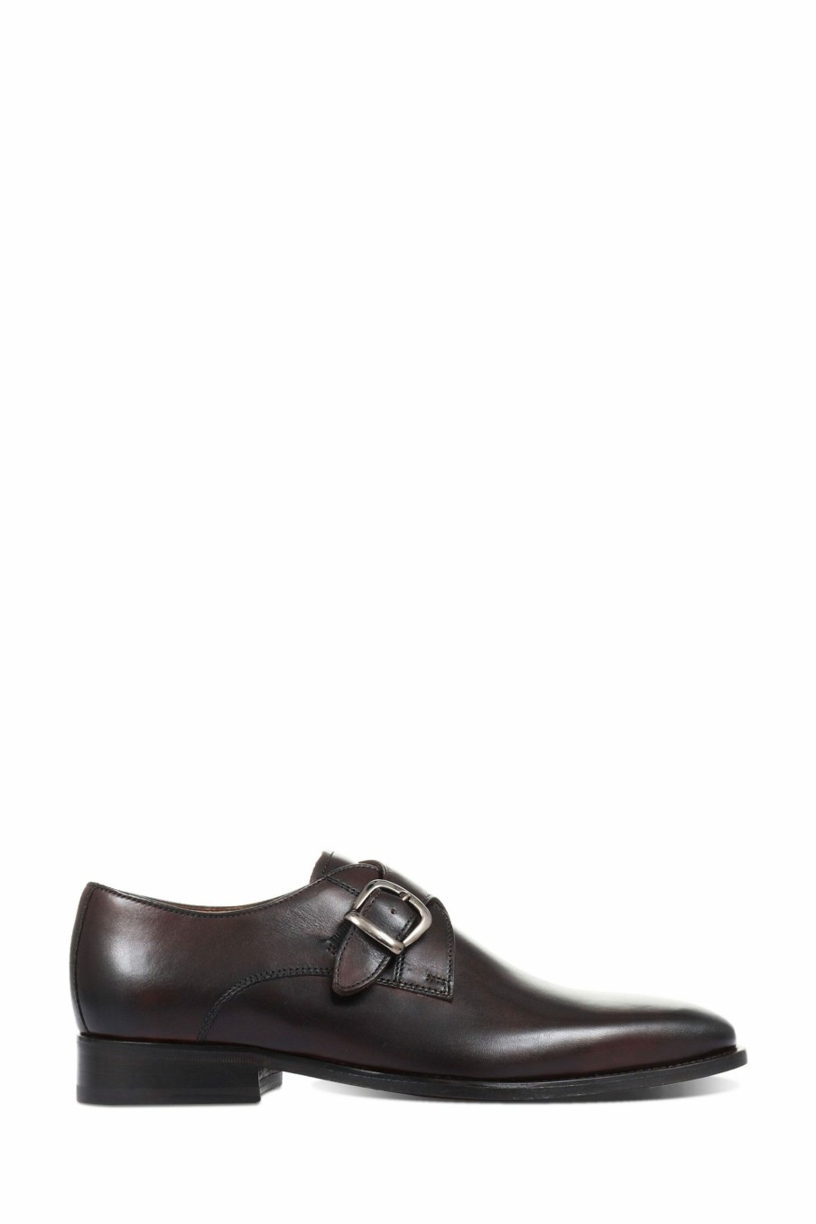 Shoes * | Jones Bootmaker Brown Justin Men'S Leather Single Strap Monk Shoes