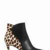 Boots * | Jones Bootmaker Isabella Leather Animal Print Ankle Boots