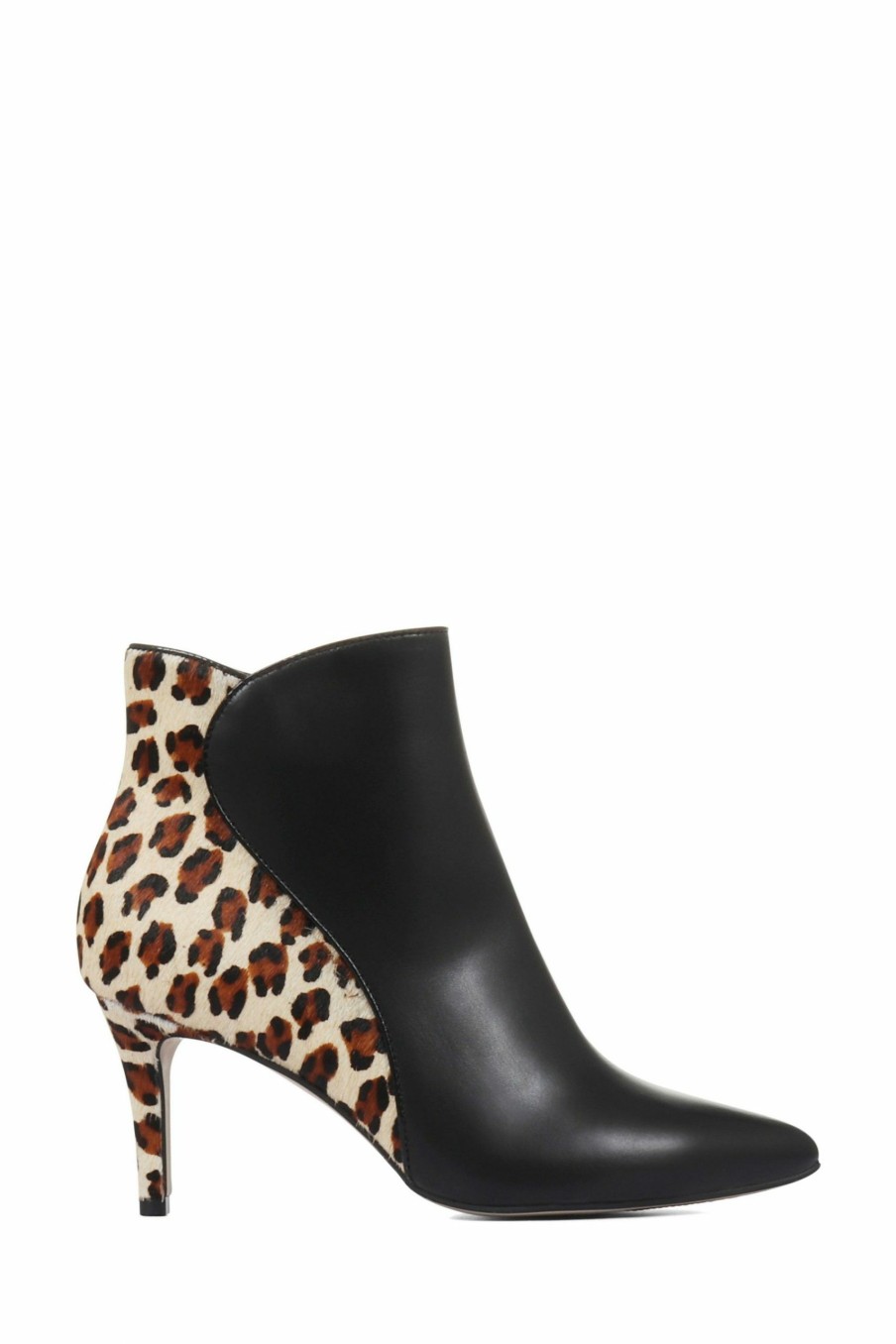 Boots * | Jones Bootmaker Isabella Leather Animal Print Ankle Boots