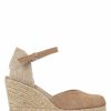 Sandals * | Jones Bootmaker Ladies Natural Arabella Leather Wedge Sandals