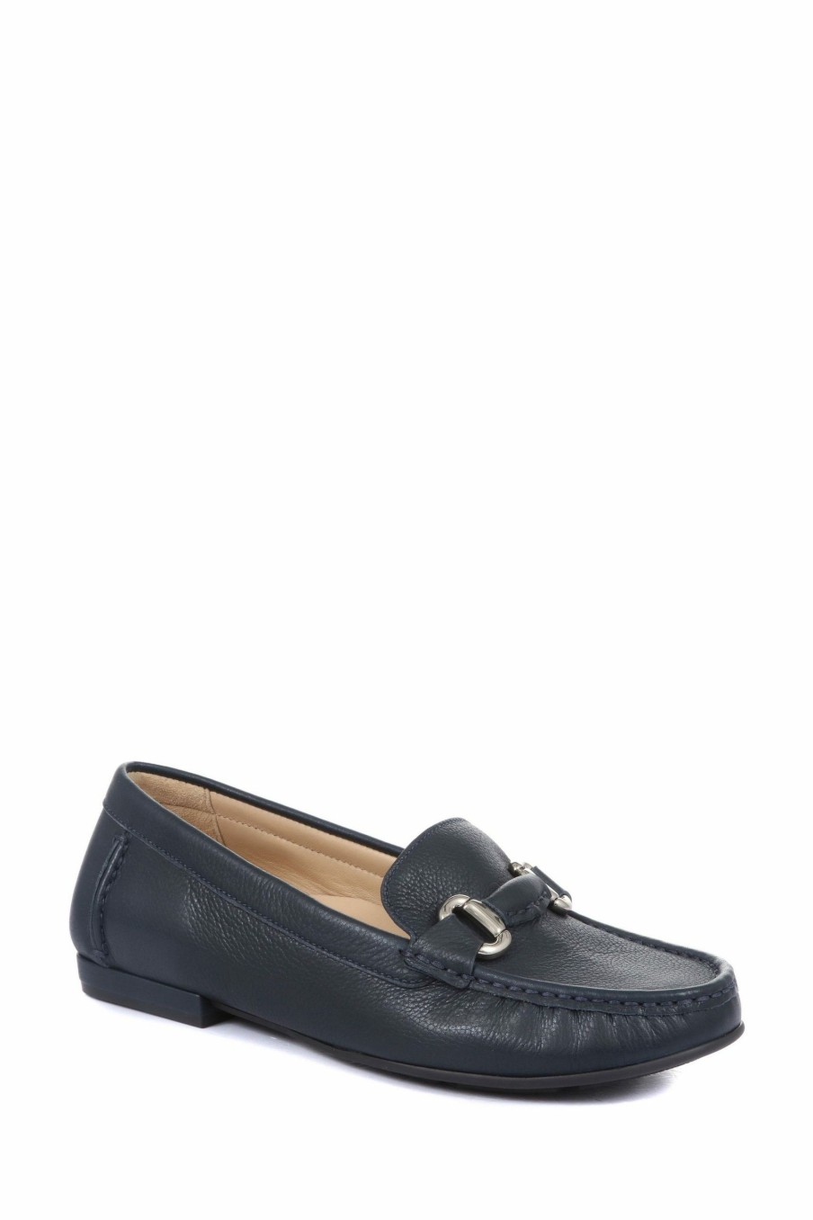 Other * | Jones Bootmaker Blue 24-7 Gabriela Leather Wide Fit Loafers