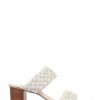 Other * | Jones Bootmaker Ladies Cream Monte Carlo Block Heeled Mules