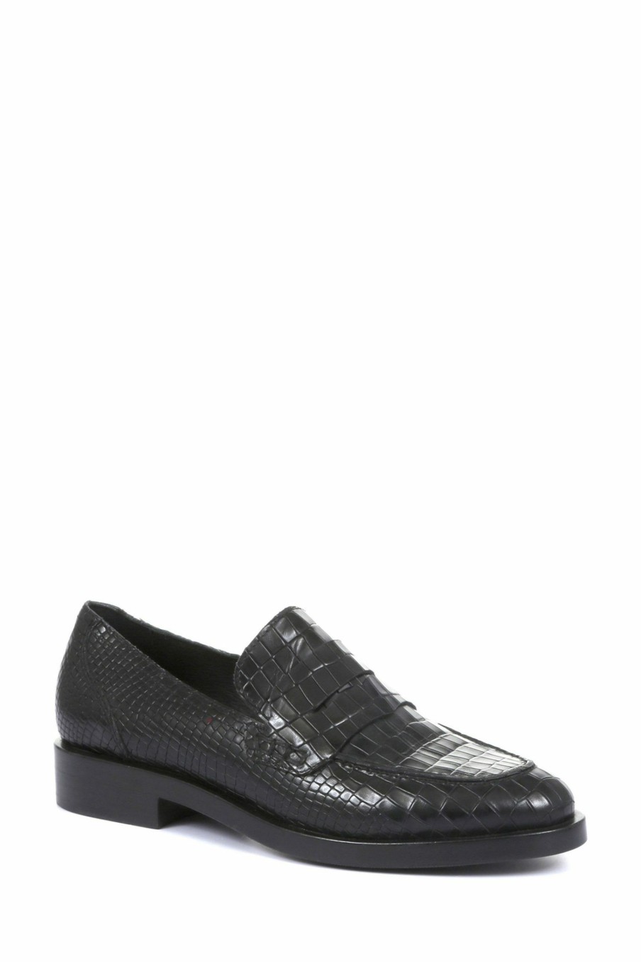 Shoes * | Jones Bootmaker Black Chiswick Leather Ladies Penny Loafers