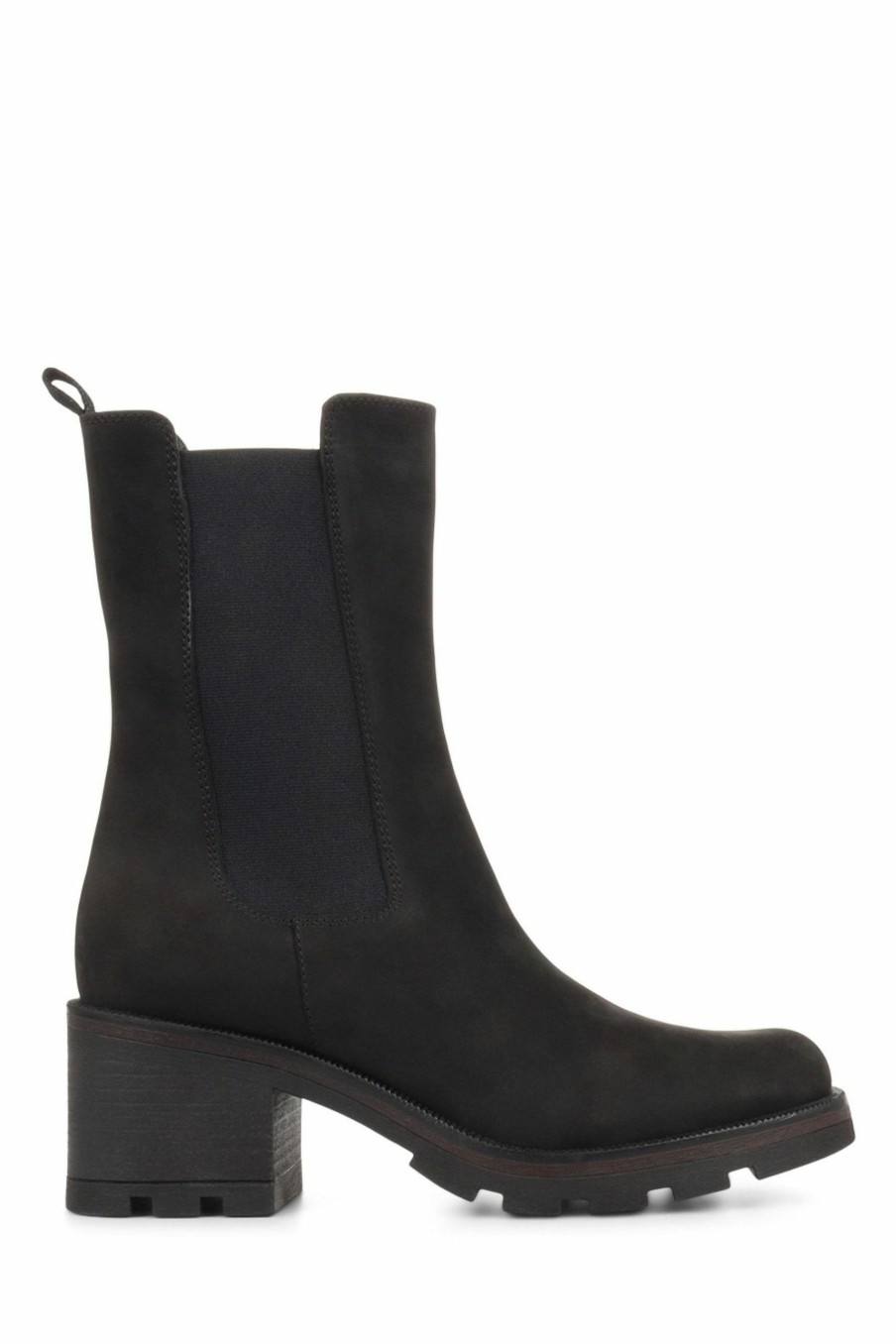 Boots * | Jones Bootmaker Women'S Black Clemenzia Block Heeled Chelsea Boots