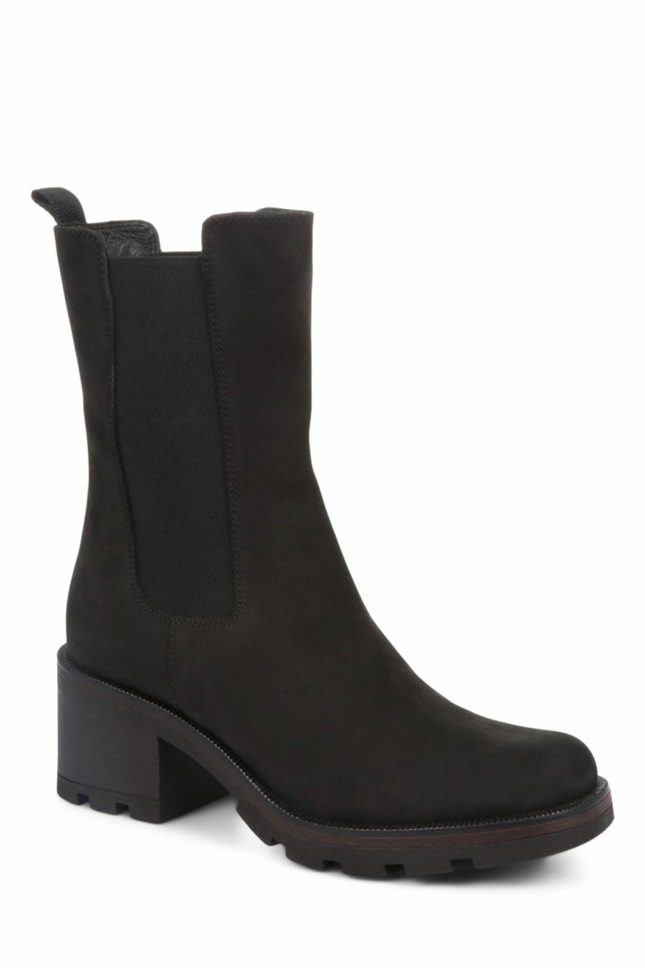 Boots * | Jones Bootmaker Women'S Black Clemenzia Block Heeled Chelsea Boots