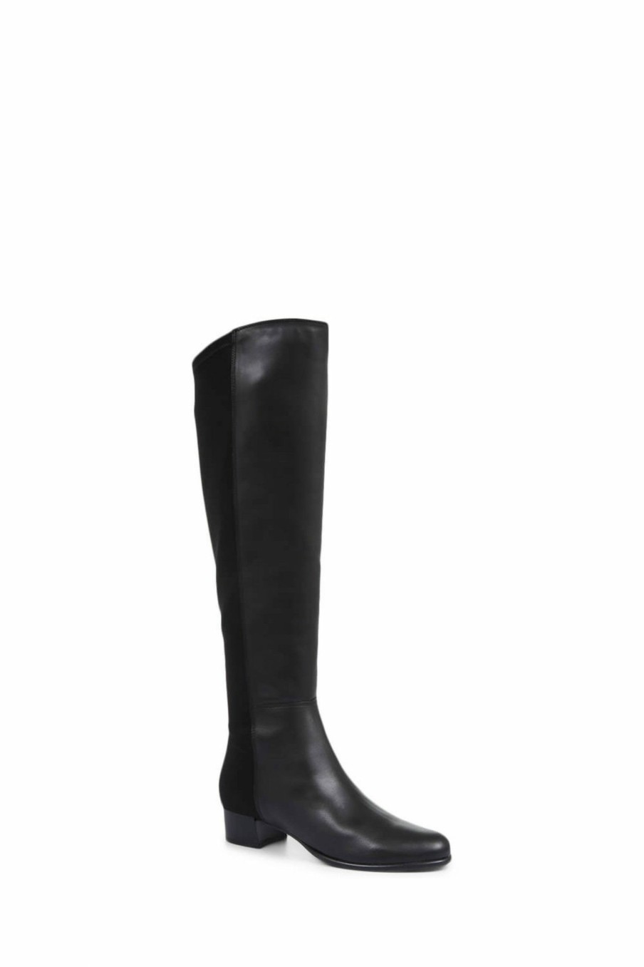 Boots * | Jones Bootmaker Black Brescia Leather Ladies Knee Boots